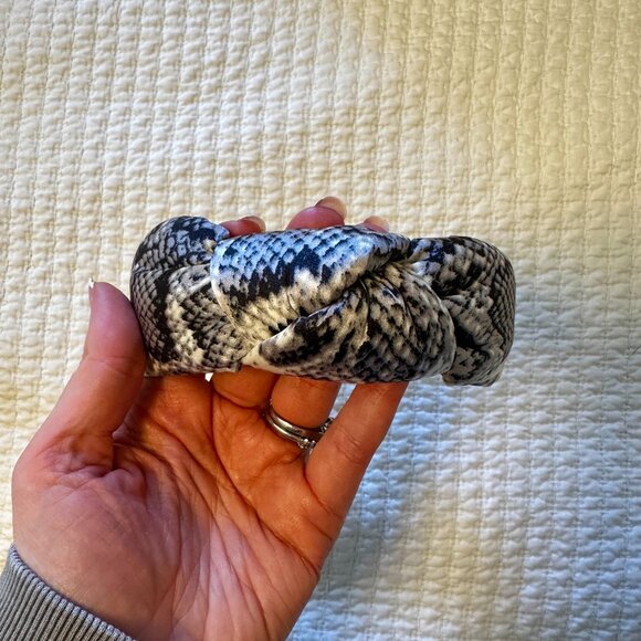 LELE SADOUGHI Silk Python Print Knotted Headband - Picture 3 of 3